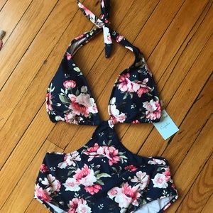 Cupshe Full Bloom Print One Piece Bathing Suit
